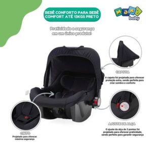 Bebê Conforto Para Bebê Comfort Até 13kg Preto Maxi