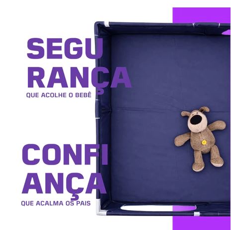 Cercadinho Bebê + Tapete + Bolsa + Argola Grande Chiqueirinho