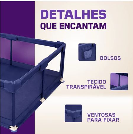 Cercadinho Bebê + Tapete + Bolsa + Argola Grande Chiqueirinho