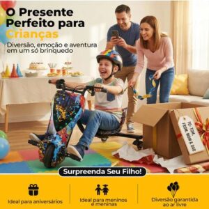 Triciclo Infantil Elétrico Drift LED Bluetooth