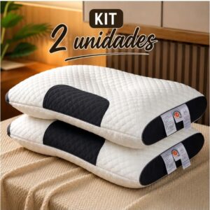 Conjunto Kit 2 Travesseiros Cervicais Ortopédicos