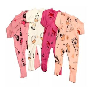 Kit Macacão Estampado Malha Suedine