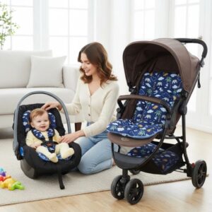 Kit Colchonete Para Carrinho com Almofada Redutora